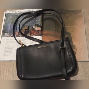 Marc Jacobs Black Crossbody Bag with Gold Accents